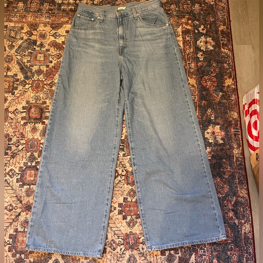 Levi's Light Blue Cinch Baggy Jeans